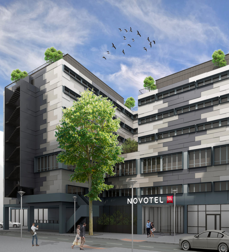 Projet de rénovation des façades de l'hôtel Novotel de Paris Nanterre