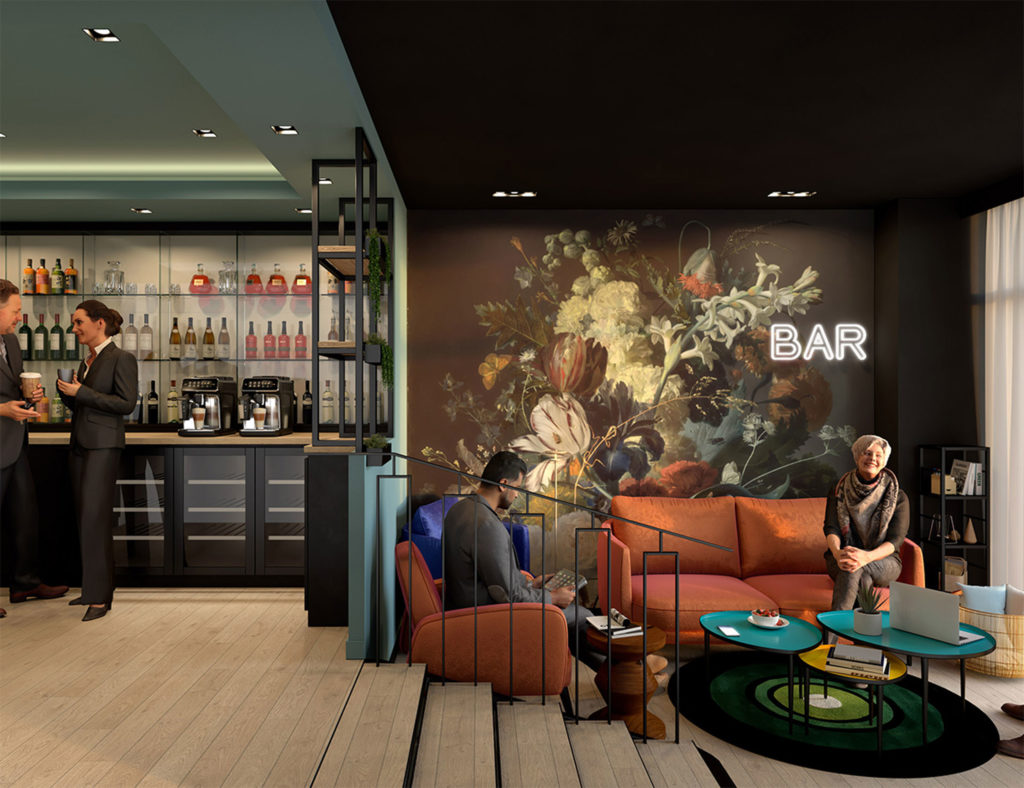 Projet d’architecture intérieure pour le rebranding d’un hôtel sous enseigne indépendante pour le transformer en Ibis Styles. Notre mission fut de transformer ce lieu de sommeil en un véritable lieu de vie inspiré de la vie de quartier.