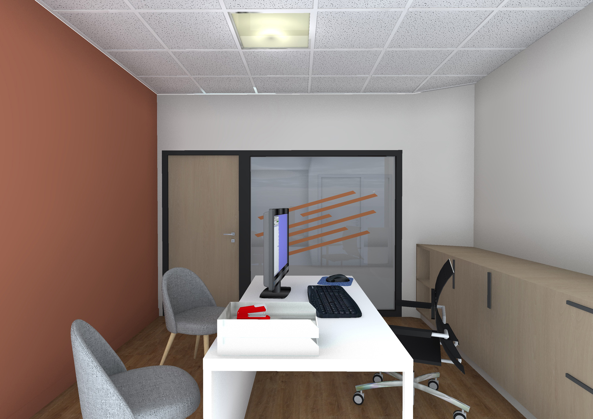 Locaux de square habitat, installation bureaux tertiaire.