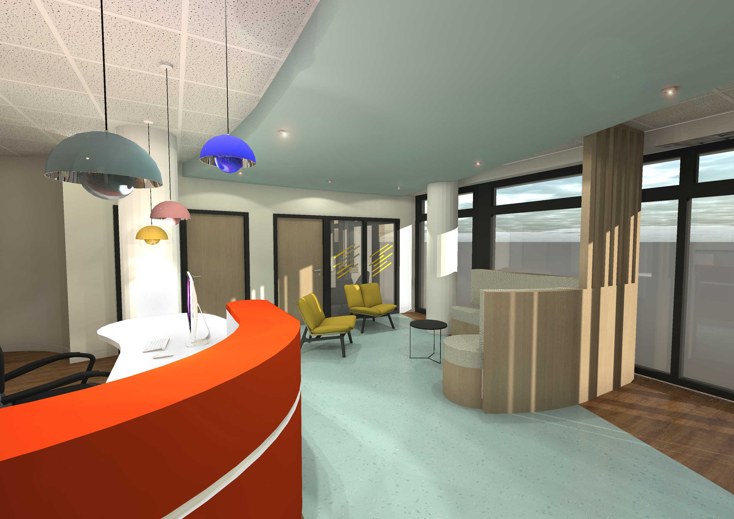 Projet d'architecture et de maîtrise d'oeuvre pour l'aménagement de bureaux tertiaire pour Square Habitat.